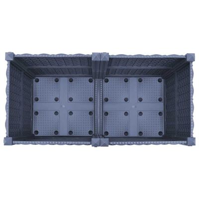 vidaXL Raised Bed 80x40x38 cm Polypropylene, blue grey vidaXL Raised Bed 80x40x38 cm Polypropylene