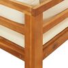 vidaXL 4 Piece Garden Lounge Set with Cream White Cushions Acacia Wood