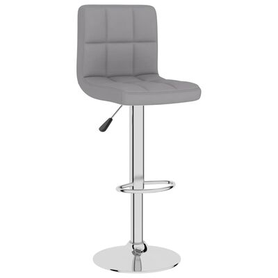 vidaXL Bar Stools 2 pcs Light Grey Fabric