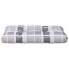 vidaXL Pallet Cushion Grey Check Pattern 70x40x12 cm Fabric