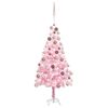 vidaXL Artificial Pre-lit Christmas Tree with Ball Set Pink 180 cm PVC