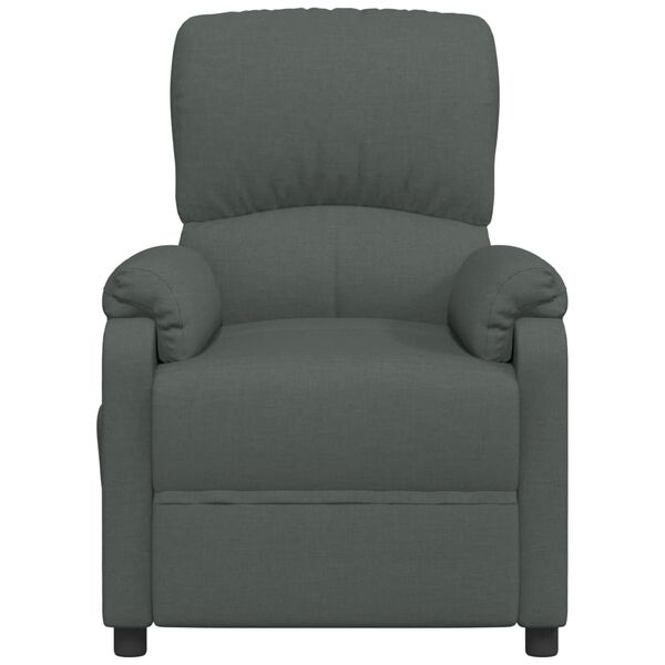 vidaXL Recliner Chair Dark Grey Fabric