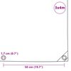 vidaXL Tarpaulin 650 g/m² 3x4 m Grey