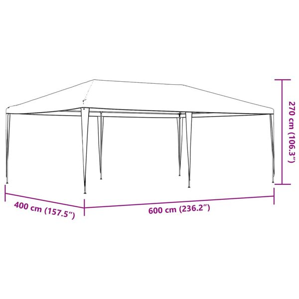 vidaXL Party Tent 4x6 m White