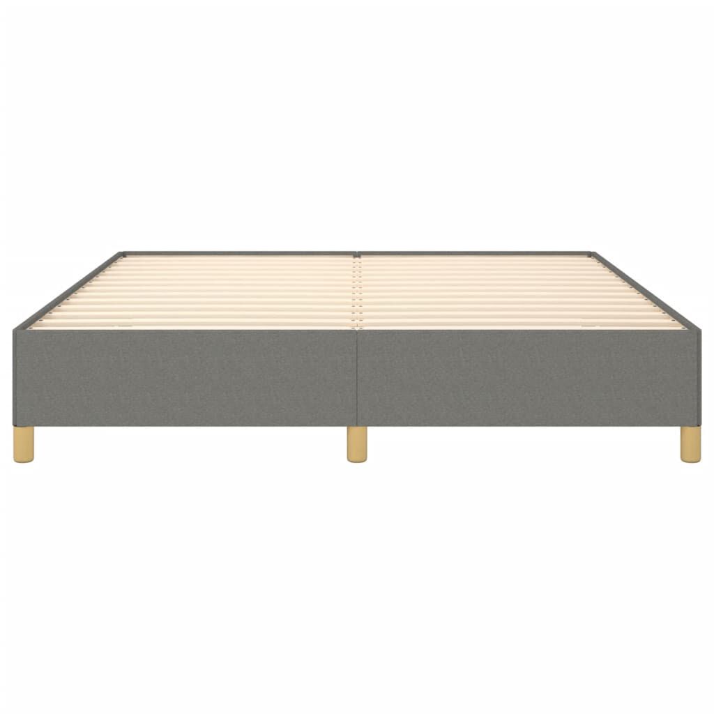 vidaXL Bed Frame without Mattress Dark Grey 180x200 cm Super King Fabric