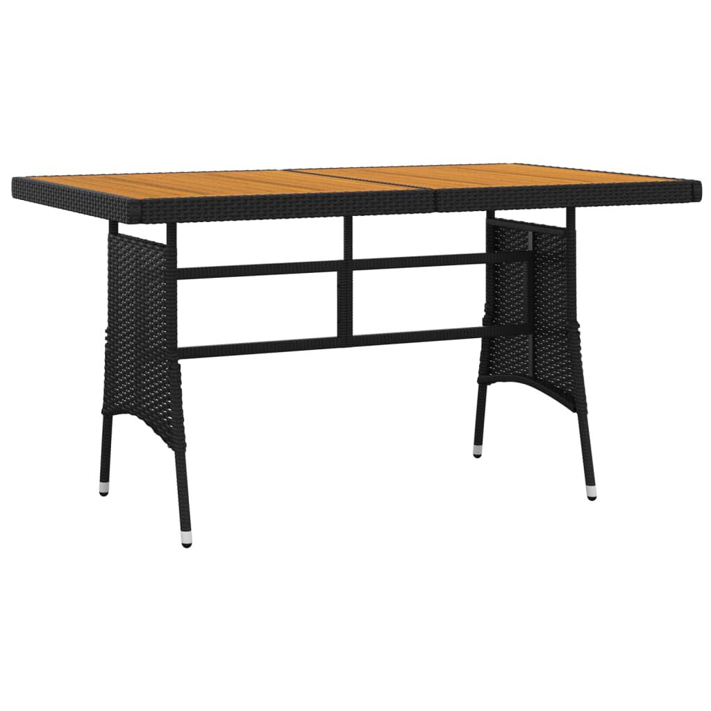 vidaXL 5 Piece Outdoor Dining Set Poly Rattan Black