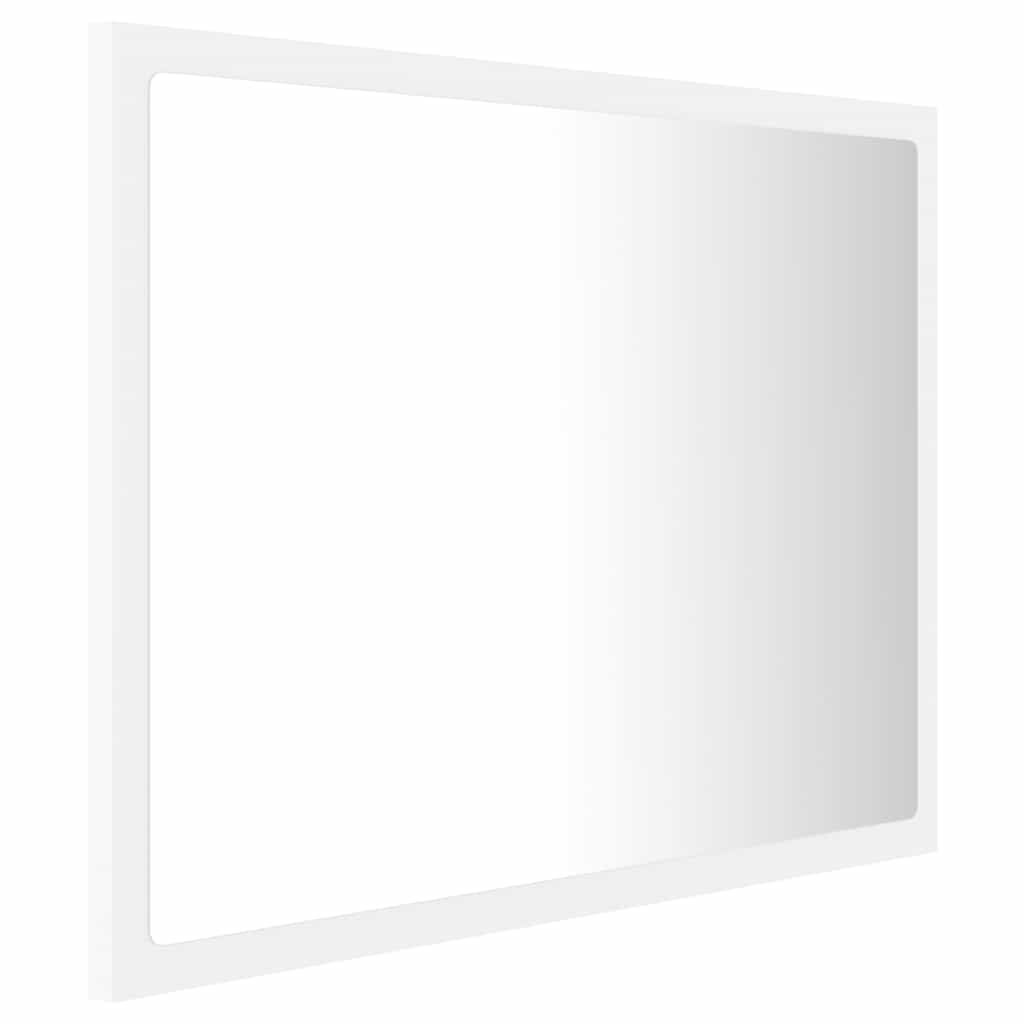 vidaXL LED Bathroom Mirror White 60x8.5x37 cm Acrylic