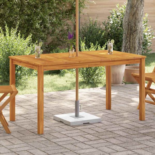 vidaXL Garden Table 140x80x74 cm Solid Acacia Wood