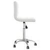 vidaXL Swivel Dining Chair White Faux Leather