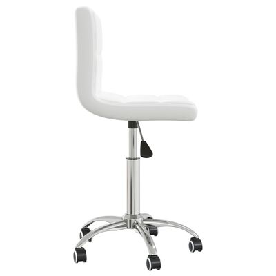 vidaXL Swivel Dining Chair White Faux Leather, white vidaXL Swivel Dining Chair White Faux Leather