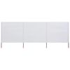 vidaXL 3-panel Wind Screen Fabric 400x160 cm Sand White