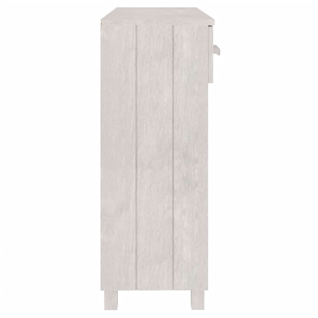 vidaXL Console Table HAMAR White 90x35x90 cm Solid Wood Pine