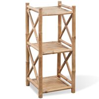 vidaXL 3-Tier Square Bamboo Shelf,  vidaXL 3-Tier Square Bamboo Shelf