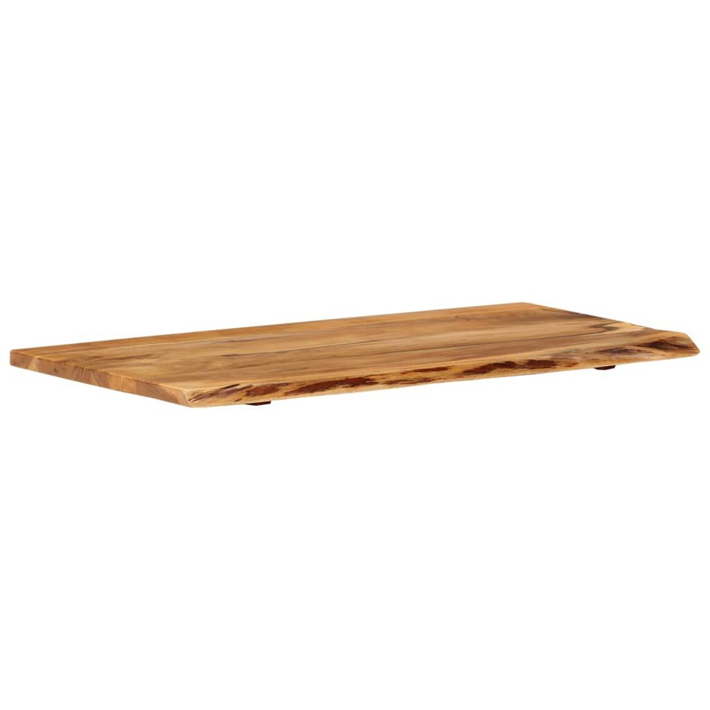 vidaXL Bathroom Vanity Top Solid Acacia Wood 100x52x2.5 cm