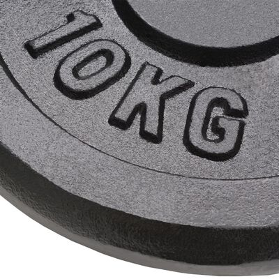 vidaXL Weight Plates 4 pcs 2x10 kg+2x5 kg Cast Iron,  vidaXL Weight Plates 4 pcs 2x10 kg+2x5 kg Cast Iron