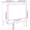 vidaXL Bed Cabinet with Metal Legs White 40x30x50 cm