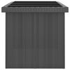 vidaXL 7 Piece Outdoor Dining Set with Cushions Poly Rattan Black