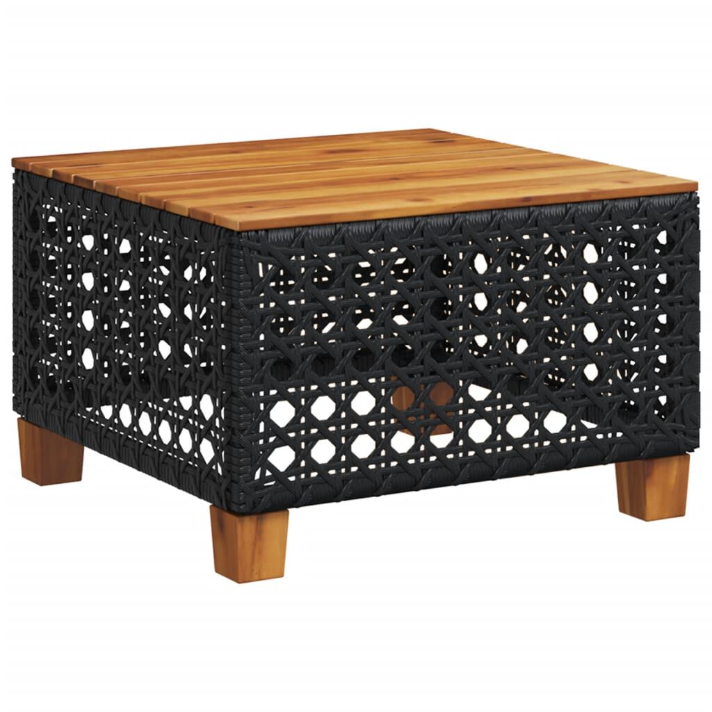 vidaXL 9 Piece Garden Sofa Set with Cushions Black Poly Rattan