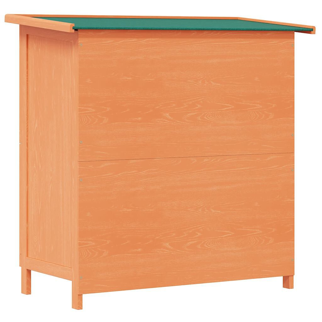 vidaXL Outdoor Rabbit Hutch Small Animal House Pet Cage 4 Doors Wood