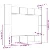 vidaXL 8 Piece TV Cabinet Set Black Engineered Wood