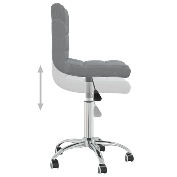 vidaXL Swivel Office Chair Light Grey Fabric