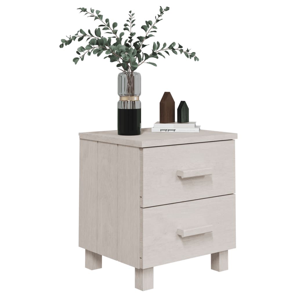 vidaXL Bedside Cabinets HAMAR 2 pcs White 40x35x44.5 cm Solid Wood