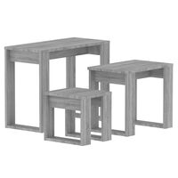 vidaXL Nesting Tables 3 pcs Grey Sonoma Engineered Wood, grey sonoma vidaXL Nesting Tables 3 pcs Grey Sonoma Engineered Wood