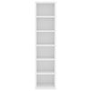 vidaXL CD Cabinet White 21x20x88 cm Engineered Wood
