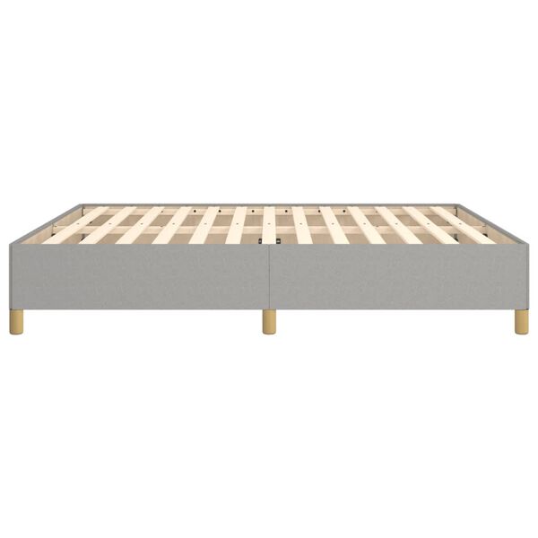 vidaXL Bed Frame without Mattress Light Grey 180x200 cm Super King Fabric