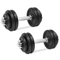 vidaXL 18 Piece Dumbbell Set 30 kg Cast Iron,  vidaXL 18 Piece Dumbbell Set 30 kg Cast Iron
