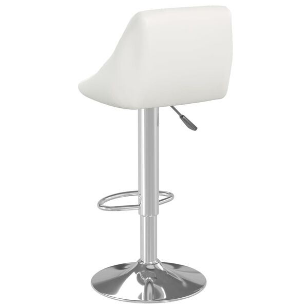 vidaXL Bar Stools 2 pcs White Faux Leather