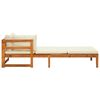 vidaXL Sun Loungers with Cream White Cushions 2 pcs Acacia Wood