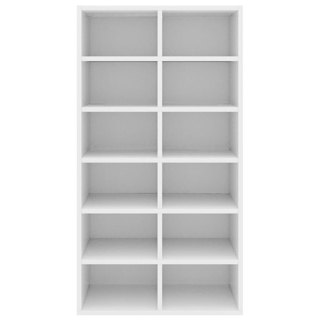 vidaXL Shoe Rack White 54x34x100.5 cm Engineered Wood
