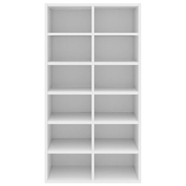 vidaXL Shoe Rack White 54x34x100.5 cm Engineered Wood