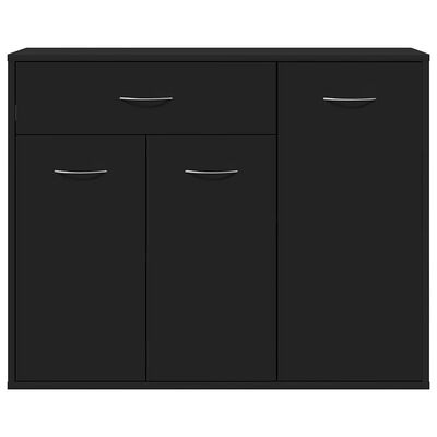 vidaXL Sideboard Black 88x30x70 cm Engineered Wood, black vidaXL Sideboard Black 88x30x70 cm Engineered Wood