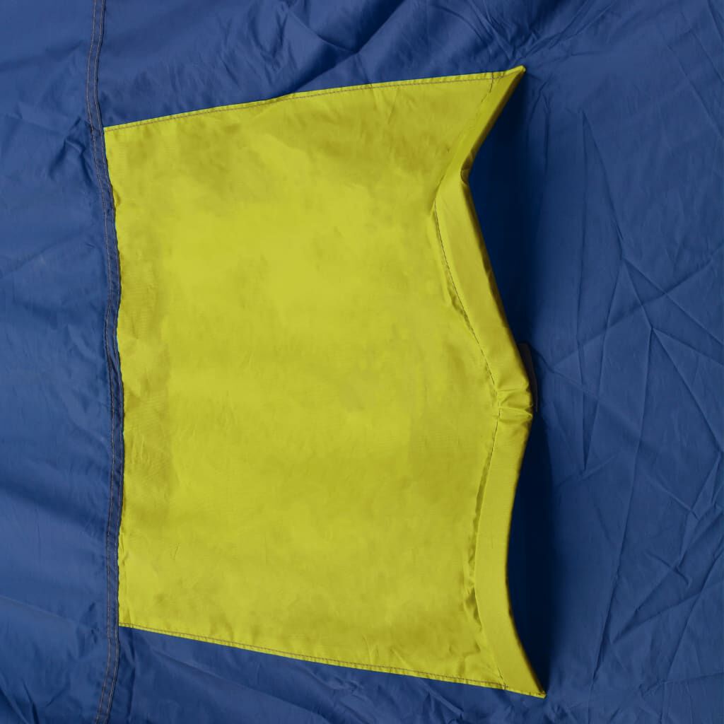 vidaXL Camping Tent Polyester 9 Persons Blue-yellow