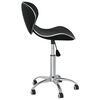 vidaXL Swivel Dining Chairs 6 pcs Black Faux Leather