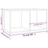vidaXL Vinyl Storage Box Concrete Grey 71x34x36 cm Engineered Wood