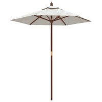 vidaXL Garden Parasol with Wooden Pole Sand 196x231 cm, sand vidaXL Garden Parasol with Wooden Pole Sand 196x231 cm