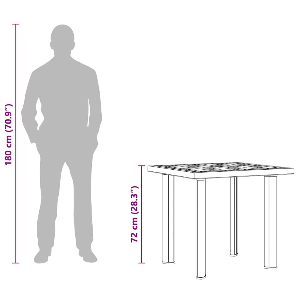 vidaXL Garden Table Green 80x75x72 cm Plastic