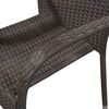 vidaXL 7 Piece Garden Dining Set Poly Rattan Brown