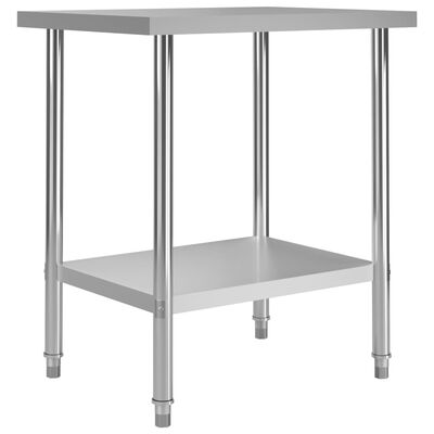 vidaXL Kitchen Work Table 80x60x85 cm Stainless Steel,  vidaXL Kitchen Work Table 80x60x85 cm Stainless Steel