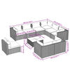 vidaXL 10 Piece Garden Lounge Set with Cushions Poly Rattan Grey