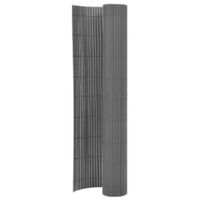 vidaXL Double-Sided Garden Fence 110x400 cm Grey, grey vidaXL Double-Sided Garden Fence 110x400 cm Grey