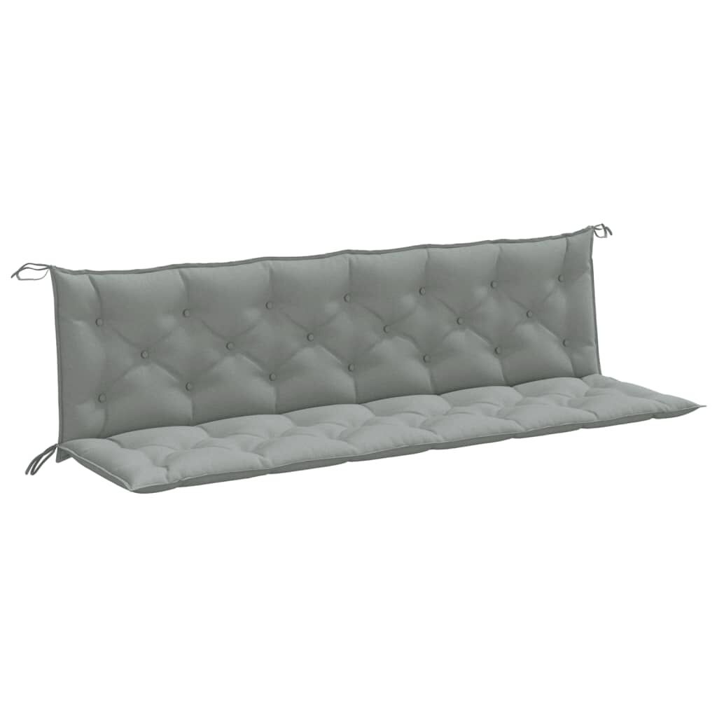 vidaXL Garden Bench Cushions 2 pcs Melange Light Grey 200x50x7 cm Fabric