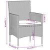 vidaXL 3 Piece Garden Dining Set with Cushions Black