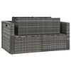 vidaXL 6 Piece Garden Lounge Set with Cushions Poly Rattan Grey