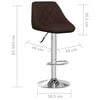 vidaXL Bar Stools 2 pcs Brown Faux Leather