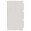 vidaXL Bedside Cabinet White 60x36x64 cm Solid Pinewood