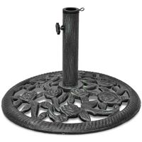 vidaXL Umbrella Base Cast Iron 12 kg 48 cm, black and green vidaXL Umbrella Base Cast Iron 12 kg 48 cm